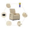 vidaXL Fauteuil inclinable de massage &eacute;lectrique Cr&egrave;me Tissu