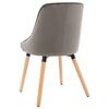 vidaXL Chaises &agrave; manger lot de 2 Gris clair Velours