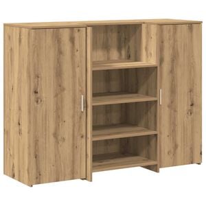 vidaXL Bureau r&eacute;ception ch&ecirc;ne artisanal 135x50x103,5cm bois ing&eacute;nierie