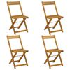 vidaXL Chaises de jardin pliantes 4 pc Naturel Bois d'Acacia Massif
