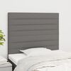 vidaXL T&ecirc;te de lit Gris fonc&eacute; 80x5x118/128 cm Tissu