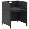 vidaXL Ensemble &agrave; manger d'ext&eacute;rieur 11 pcs avec coussins rotin noir