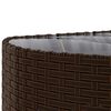 vidaXL Salon de jardin 4 pcs avec coussins marron résine tressée