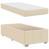 vidaXL Cadre de lit avec matelas Cr&egrave;me 80 x 200 cm tissu