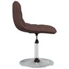 vidaXL Chaises pivotantes &agrave; manger lot de 2 marron tissu