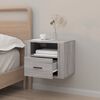 vidaXL Table de chevet murale Sonoma gris 50x36x40 cm