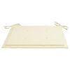 vidaXL Chaises Batavia lot de 2 et coussins cr&egrave;me Bois de teck massif