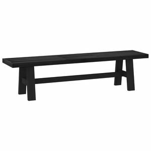 vidaXL Banc de salle &agrave; manger NOAIN 180 x 41 x 45 cm Pin massif Noir