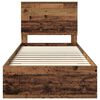 vidaXL Cadre de lit Bois ancien 90 x 200 cm Bois d'ing&eacute;nierie