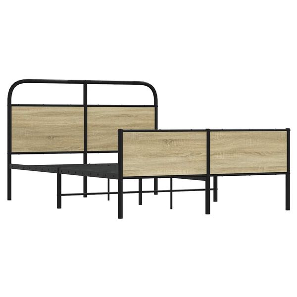 vidaXL Cadre de lit sans matelas 120x200 cm ch&ecirc;ne sonoma