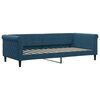 vidaXL Lit de jour avec lit gigogne et matelas bleu 90x200 cm velours