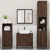 vidaXL Ensemble de meubles de salle de bain 4 pcs ch&ecirc;ne marron