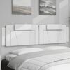 vidaXL Coussin de t&ecirc;te de lit Viana blanc 200 cm similicuir