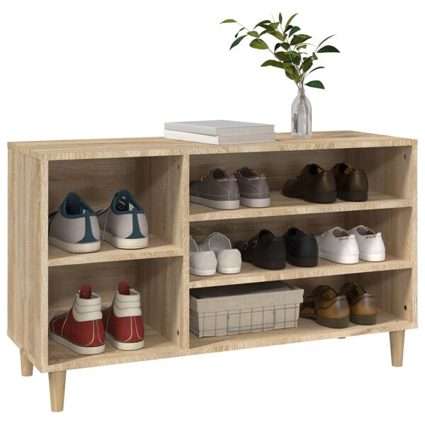 vidaXL Armoire &agrave; chaussures Ch&ecirc;ne sonoma 102x36x60cm Bois d'ing&eacute;nierie