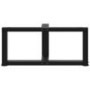 vidaXL Pieds de table basse en T, 2 pi&egrave;ces, noir, 60 x 25 x (30-31) cm, acier