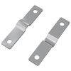 vidaXL Plaque de frappe 2 pi&egrave;ces Argent&eacute; 50 x 10 x 1,2 mm Fer