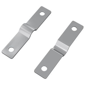 vidaXL Plaque de frappe 2 pi&egrave;ces Argent&eacute; 50 x 10 x 1,2 mm Fer