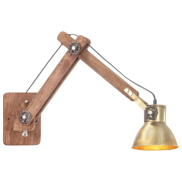 vidaXL Lampe murale Style industriel Laiton Rond E27