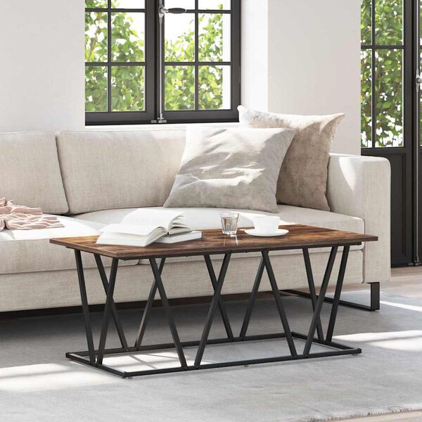 vidaXL Table basse Ch&ecirc;ne fum&eacute; 100 x 50 x 40 cm