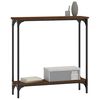 vidaXL Table console ch&ecirc;ne marron 75x22,5x75 cm bois d'ing&eacute;nierie