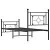 vidaXL Cadre de lit m&eacute;tal sans matelas avec pied de lit noir 80x200 cm