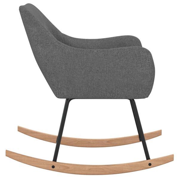 vidaXL Chaise &agrave; bascule Gris fonc&eacute; Tissu