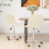 vidaXL Chaises pivotantes &agrave; manger lot de 2 Cr&egrave;me Tissu