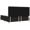 vidaXL Lit &agrave; ressorts avec matelas Noir 140 x 200 cm tissu
