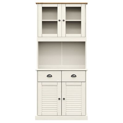 vidaXL Buffet haut VIGO blanc 78x40x175 cm bois massif de pin