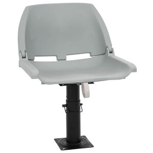 vidaXL Ensemble de si&egrave;ges de bateau pliables 2 pcs sans coussin gris