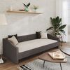 vidaXL Lit avec matelas et USB Gris fonc&eacute; Tissu 90x200 cm
