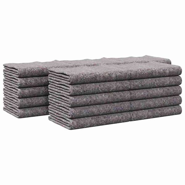 vidaXL Couvertures de d&eacute;m&eacute;nagement 25 pcs Gris 150 x 200 cm tissu