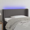 vidaXL T&ecirc;te de lit &agrave; LED Gris 103x16x78/88 cm Similicuir