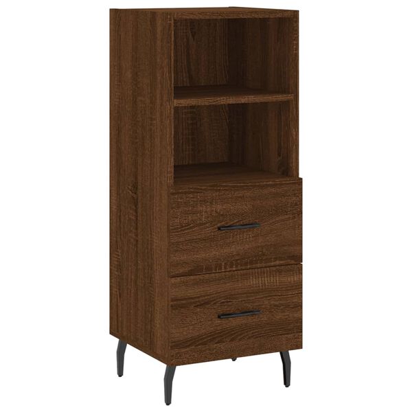 vidaXL Buffet Ch&ecirc;ne marron 34,5x34x90 cm Bois d'ing&eacute;nierie