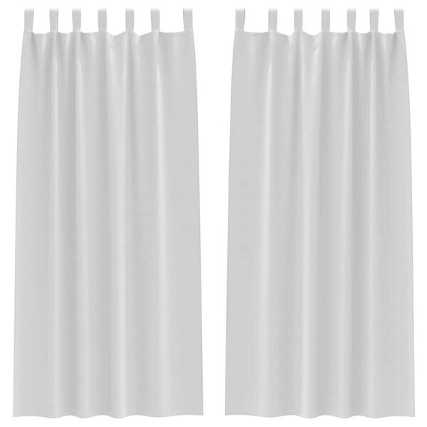 vidaXL Rideaux occultants avec anneaux 2 pcs Gris p&acirc;le 245 x 140 cm