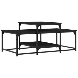 vidaXL Table basse noir 102x60x45 cm bois d'ing&eacute;nierie