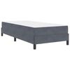 vidaXL Lit &agrave; ressorts avec matelas Gris fonc&eacute; 100 x 200 cm tissu