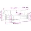 vidaXL Canap&eacute; 3 places oreillers et coussins Gris clair 180 cm Velours
