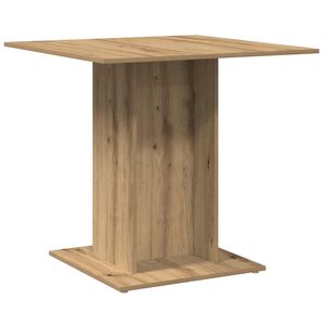 vidaXL Table &agrave; manger ch&ecirc;ne artisanal 80x80x75 cm bois d'ing&eacute;nierie