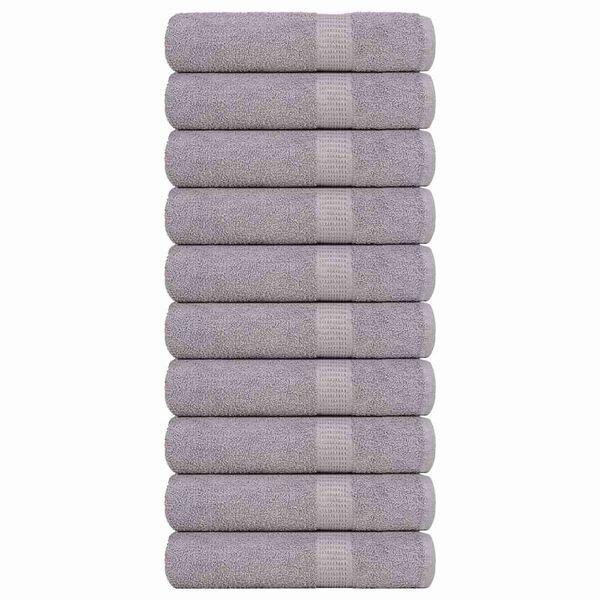 vidaXL Serviettes de bain FROGN 10 pcs gris 100x150 cm 360 g/m²