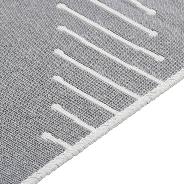 vidaXL Tapis Gris fonc&eacute; 100x300 cm Coton