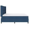 vidaXL Lit &agrave; ressorts avec matelas Bleu 200 x 200 cm tissu