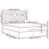 vidaXL Cadre de lit ottoman avec matelas vert fonc&eacute; 140x200 cm velours