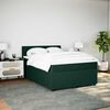 vidaXL Sommier &agrave; lattes de lit et matelas Vert fonc&eacute; 140x200cm Velours