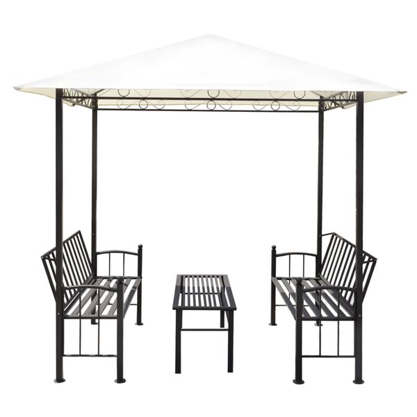 vidaXL Pavillon de jardin avec table et bancs 2,5 x 1,5 x 2,4 m