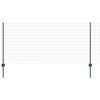 vidaXL Cl&ocirc;ture Euro avec poteau 25 x 1 m Acier recouvert de PVC Vert