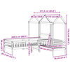 vidaXL Ensemble de lit et de banc avec toit sans matelas 80x200 cm