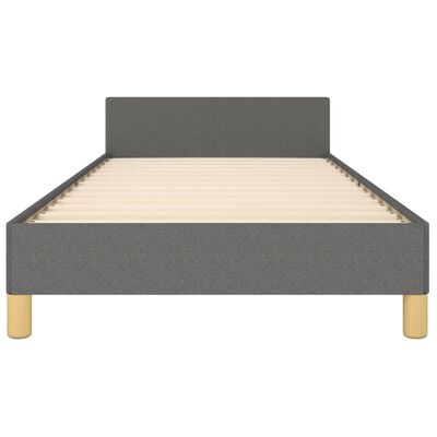 vidaXL Cadre de lit sans matelas gris foncé 80x200 cm tissu