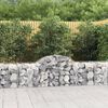 vidaXL Paniers &agrave; gabions arqu&eacute;s 7 pcs 200x50x60/80 cm Fer galvanis&eacute;