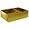 vidaXL Lavabo 41 x 30 x 12 cm C&eacute;ramique Dor&eacute;